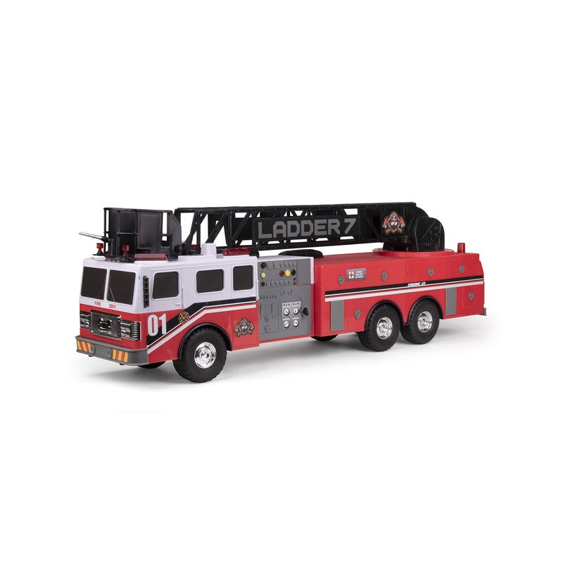 Mighty Fleet Titans 29" Jumbo Toy Fire Truck â€“ Realistic Flashing Lights, Siren Sounds & Extendable Rotating Ladder â€“ Durable, Interactive Vehicle Toy for Kids Ages 3+ - Image 4
